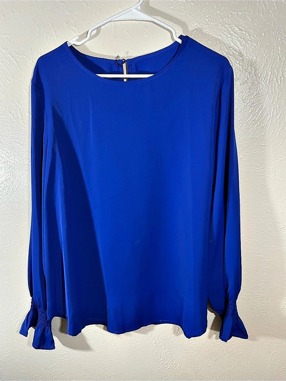 Tracies Blue Long Sleeve Blouse Size XL NWT